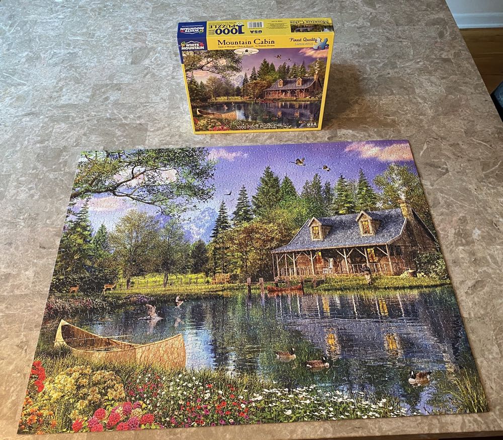 Mountain Cabin - White Mountain puzzle collectible [Barcode 724819257898] - Main Image 2