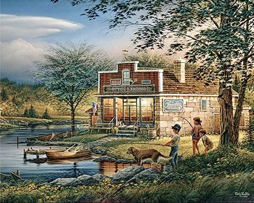 Terry Redlin : Summertime - White Mountain puzzle collectible [Barcode 724819258871] - Main Image 2