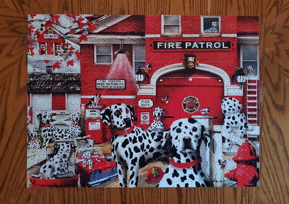 Dalmation Station - SunsOut puzzle collectible [Barcode 796780351455] - Main Image 2