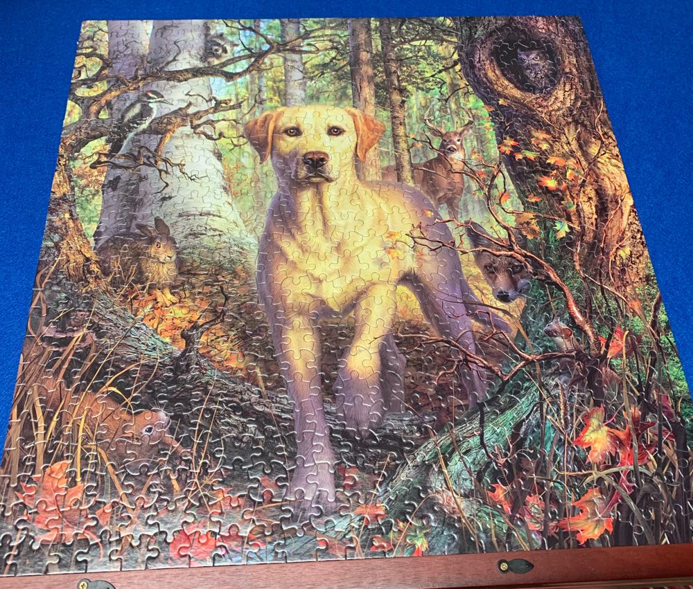 Yellow Lab In Woods - Ceaco puzzle collectible [Barcode 021081240246] - Main Image 2