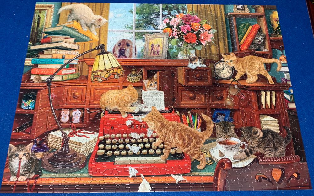 Naughty Kittens In The Office - Ceaco puzzle collectible [Barcode 021081231923] - Main Image 2