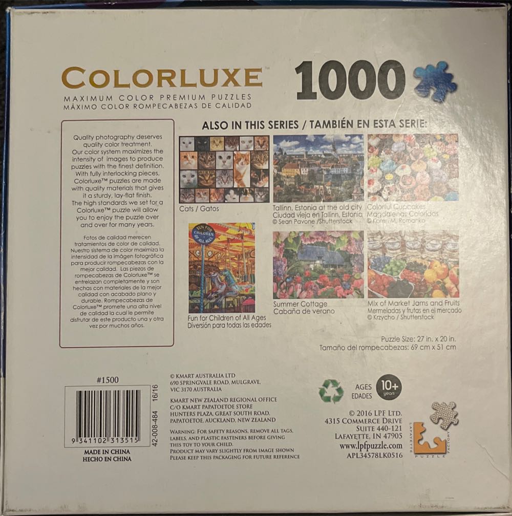 Tallinn, Estonia At The Old City - Colorluxe puzzle collectible [Barcode 9341102313515] - Main Image 2