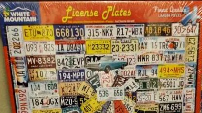 License Plates - White Mountain Puzzles puzzle collectible [Barcode 724819255504] - Main Image 4
