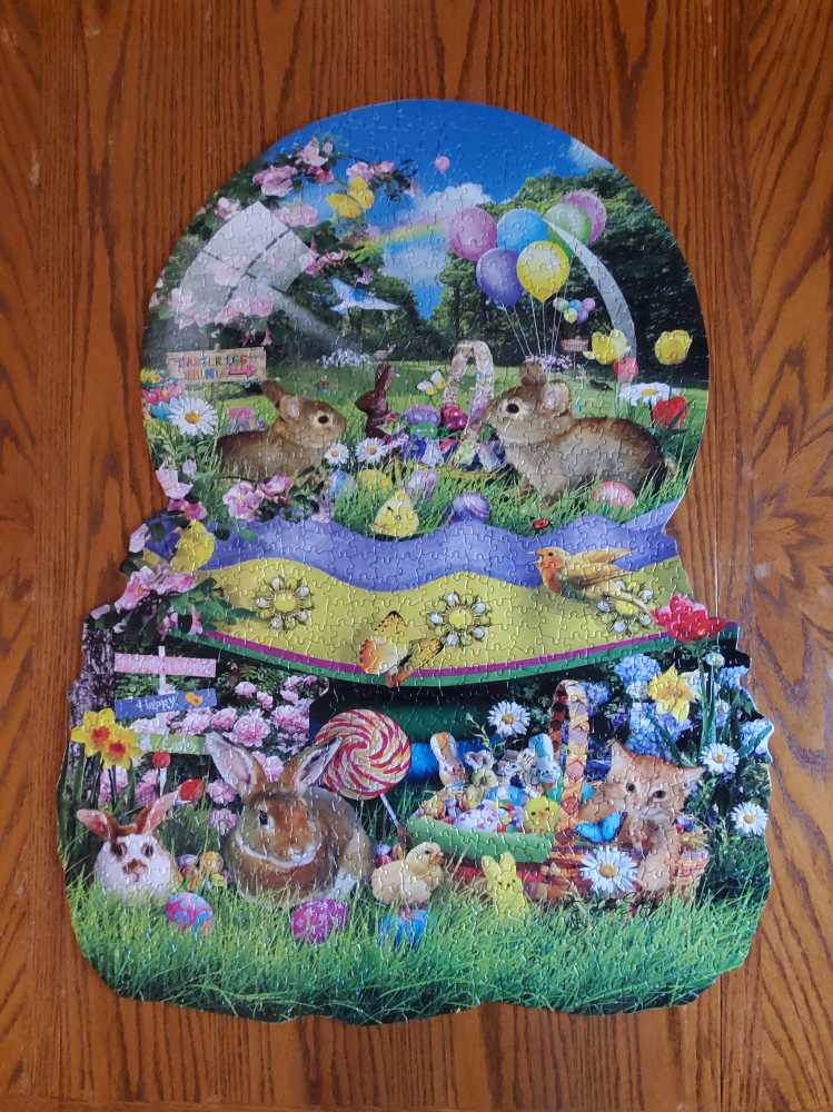 Easter Globe - SunsOut puzzle collectible [Barcode 796780959200] - Main Image 2