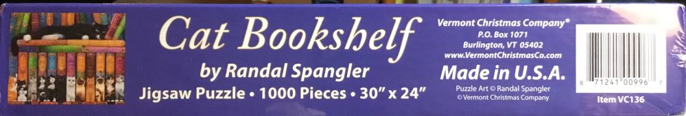 Cat Bookshelf - Vermont Christmas Company puzzle collectible [Barcode 871241009967] - Main Image 2