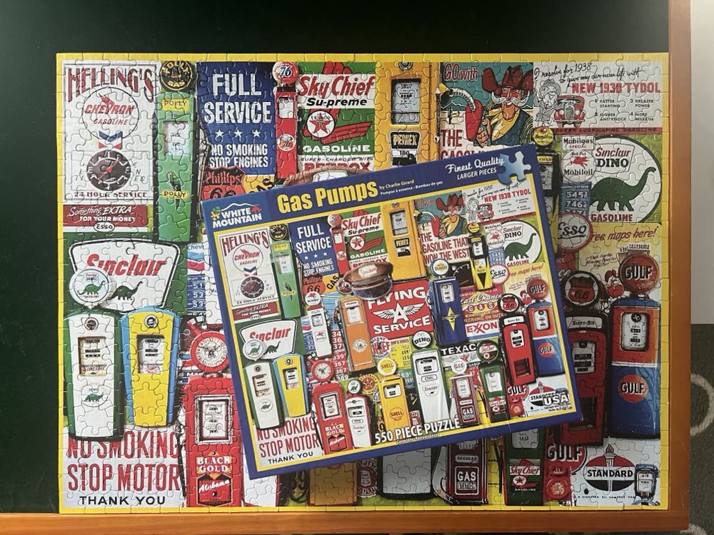 Sold - Gas Pumps - White Mountain puzzle collectible - Main Image 3