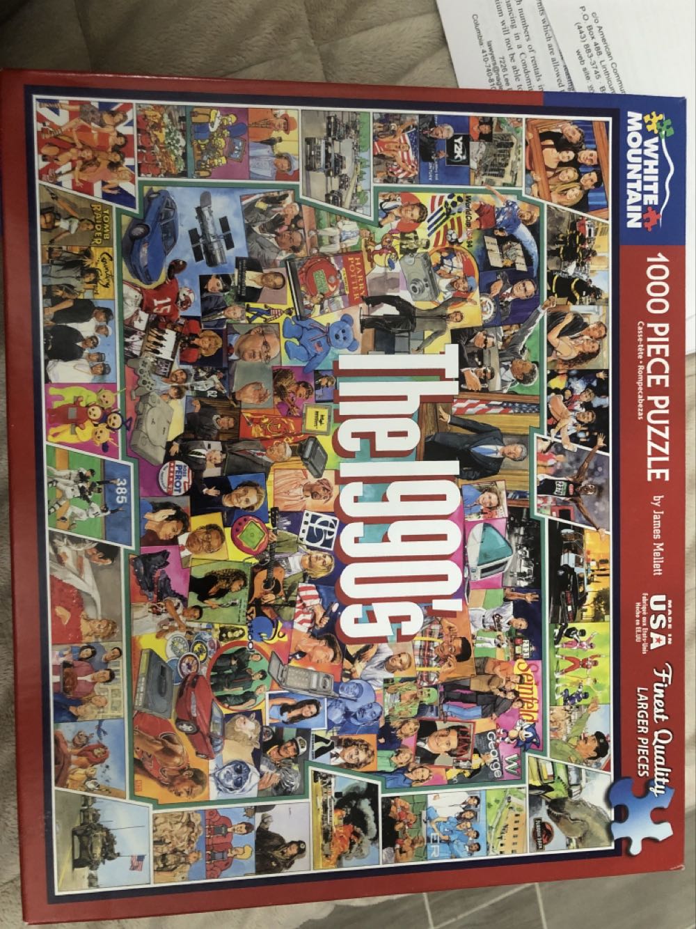 The 1990’s - White Mountain puzzle collectible [Barcode 724819255368] - Main Image 2