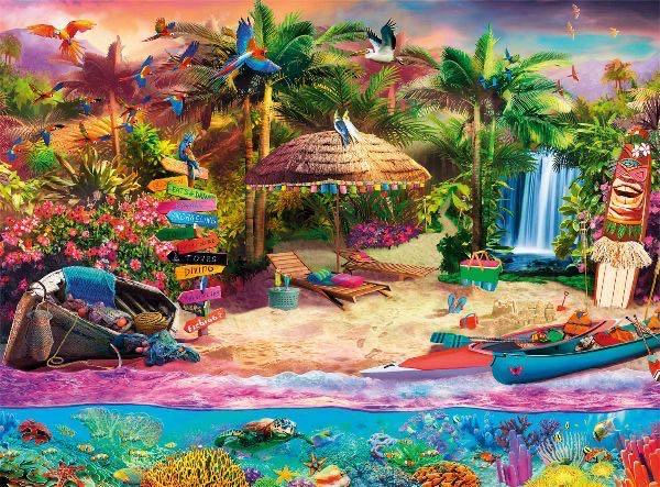 Tropical Island Holiday - Buffalo Games puzzle collectible [Barcode 079346118939] - Main Image 2