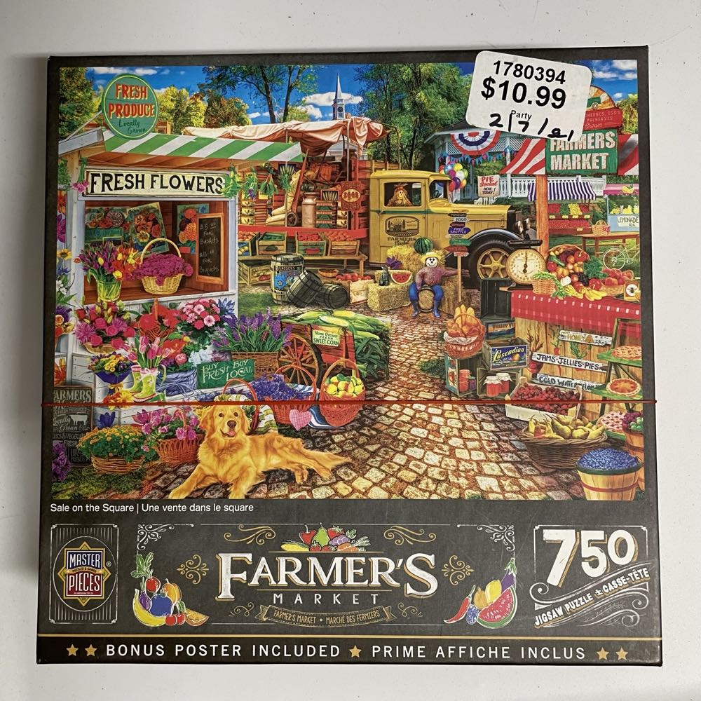 Farmer’s Market - Sale On The Square - MasterPieces puzzle collectible [Barcode 705988319969] - Main Image 3