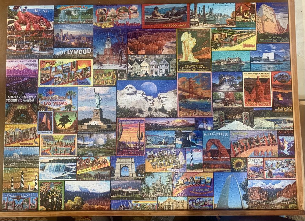 Best Places In America - White Mountain Puzzles puzzle collectible [Barcode 724819259533] - Main Image 2