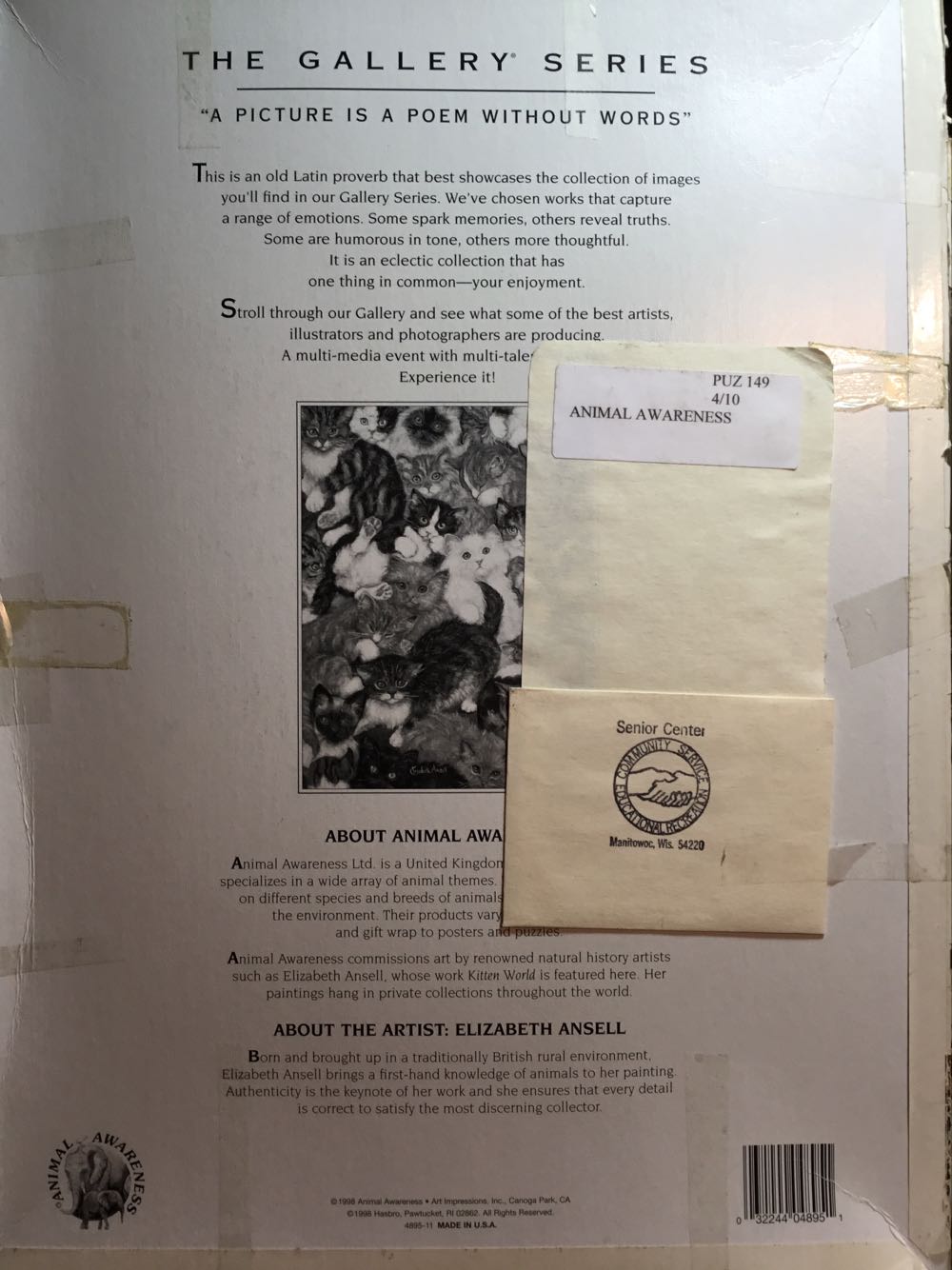 Kitten World - MB Puzzles puzzle collectible [Barcode 032244048951] - Main Image 3