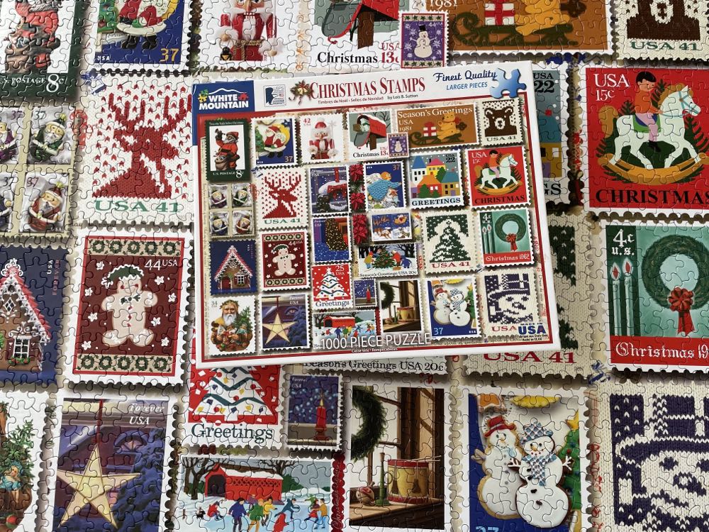 Christmas Stamps-selling  - White Mountain puzzle collectible [Barcode 724819259342] - Main Image 3