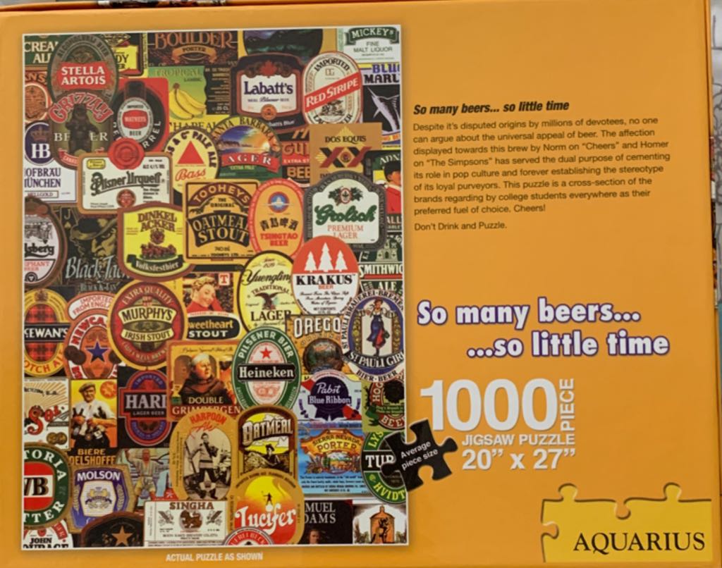 So Many Beers... So Little Time - Aquarius puzzle collectible - Main Image 2