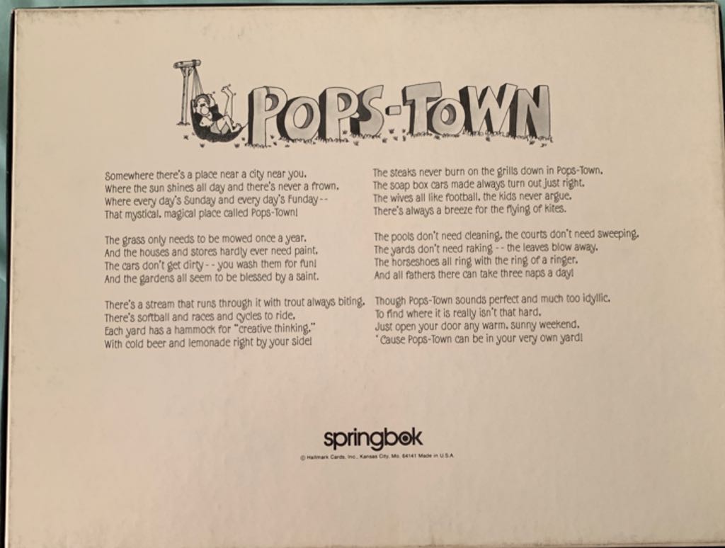 Pops-Town - SOLD - Springbok puzzle collectible - Main Image 2