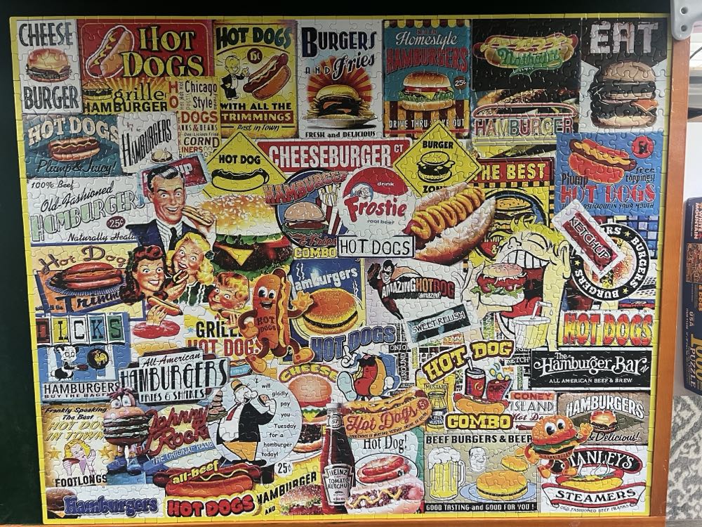 Burgers & Dogs - White Mountain Puzzles puzzle collectible - Main Image 2