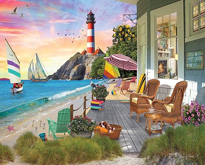 Beach Vacation💃 - White Mountain puzzle collectible [Barcode 724819262274] - Main Image 2