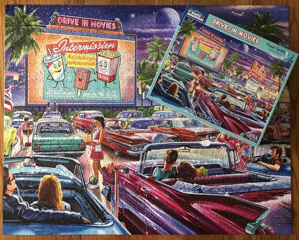 Drive-In Movies - White Mountain puzzle collectible [Barcode 724819262694] - Main Image 3