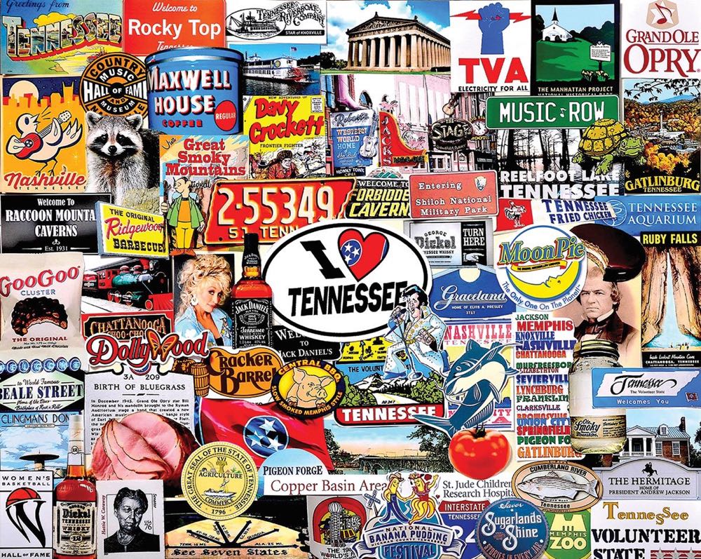 I Love Tennessee - White Mountain puzzle collectible [Barcode 724819262373] - Main Image 2