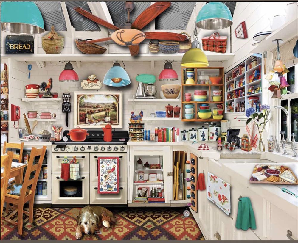 Retro Kitchen - White Mountain 🇺🇸 puzzle collectible [Barcode 724819260584] - Main Image 2