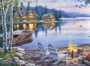 Lake Reflection - Buffalo puzzle collectible [Barcode 079346112395] - Main Image 2