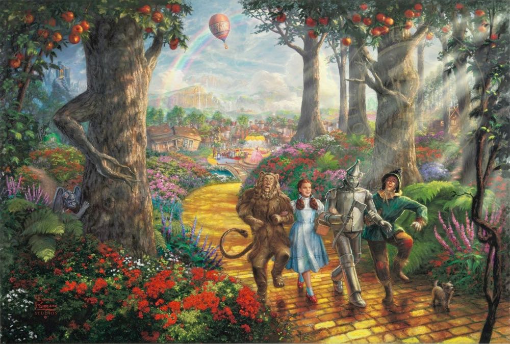 The Wizard Of Oz - Follow The Yellow Brick Road - Thomas Kinkade/Ceaco puzzle collectible [Barcode 021081033572] - Main Image 2