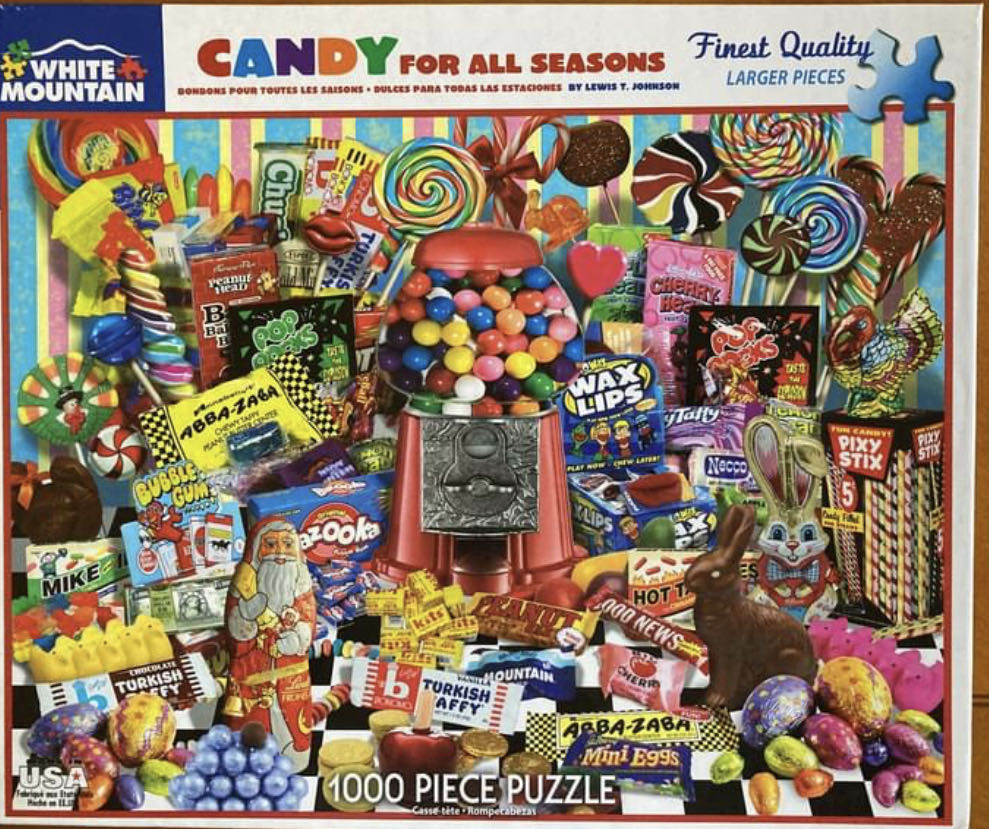 Candy For All Seasons - White Mountain Puzzles puzzle collectible [Barcode 724819257720] - Main Image 4