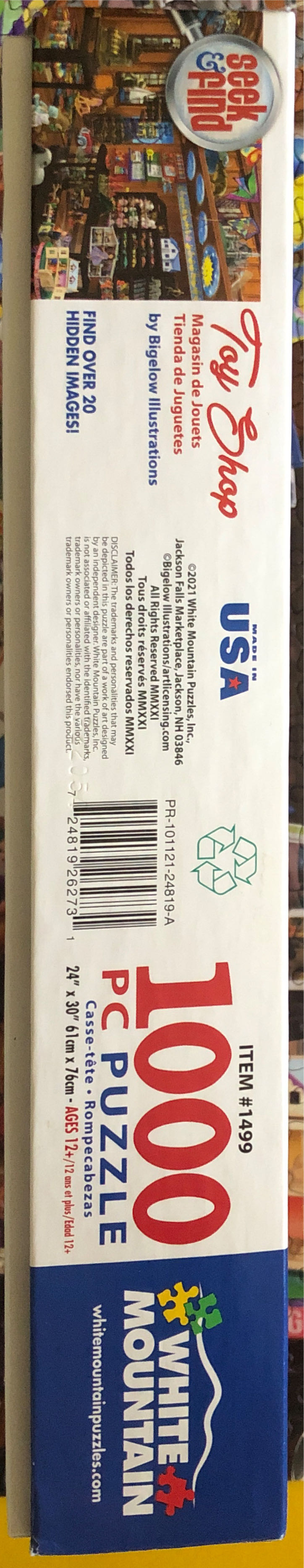 Toy Shop Seek and Find - White Mountain puzzle collectible [Barcode 724819262731] - Main Image 4