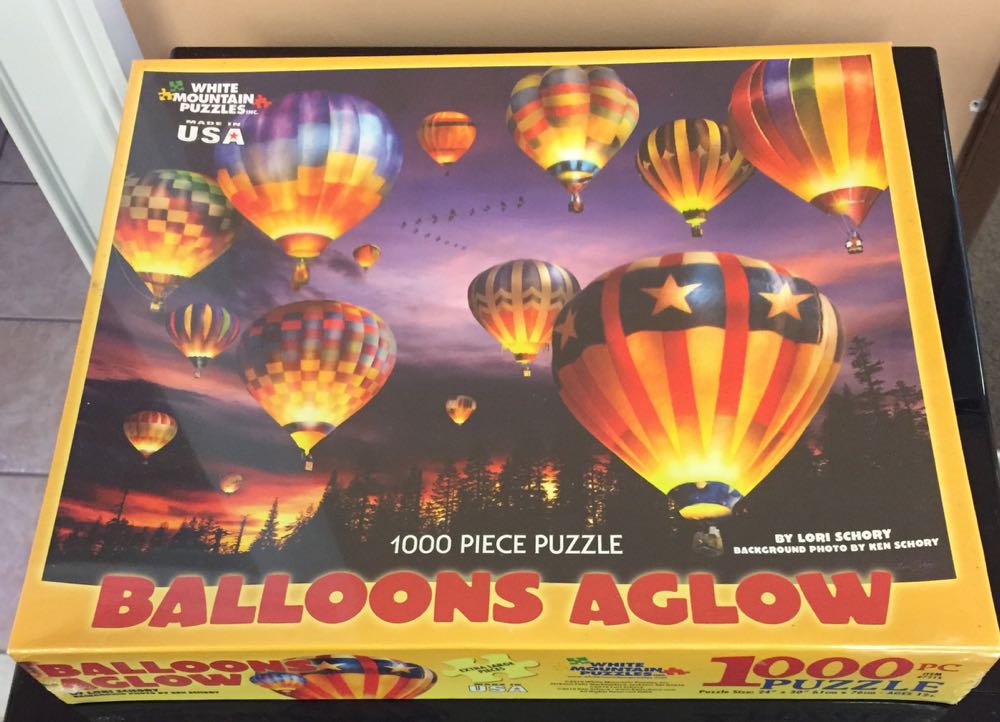 Balloons Aglow - White Mountain Puzzles puzzle collectible [Barcode 724819253135] - Main Image 2