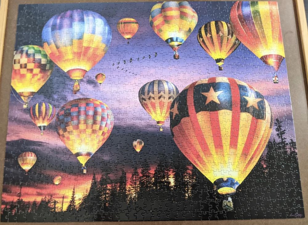 Balloons Aglow - White Mountain Puzzles puzzle collectible [Barcode 724819253135] - Main Image 4