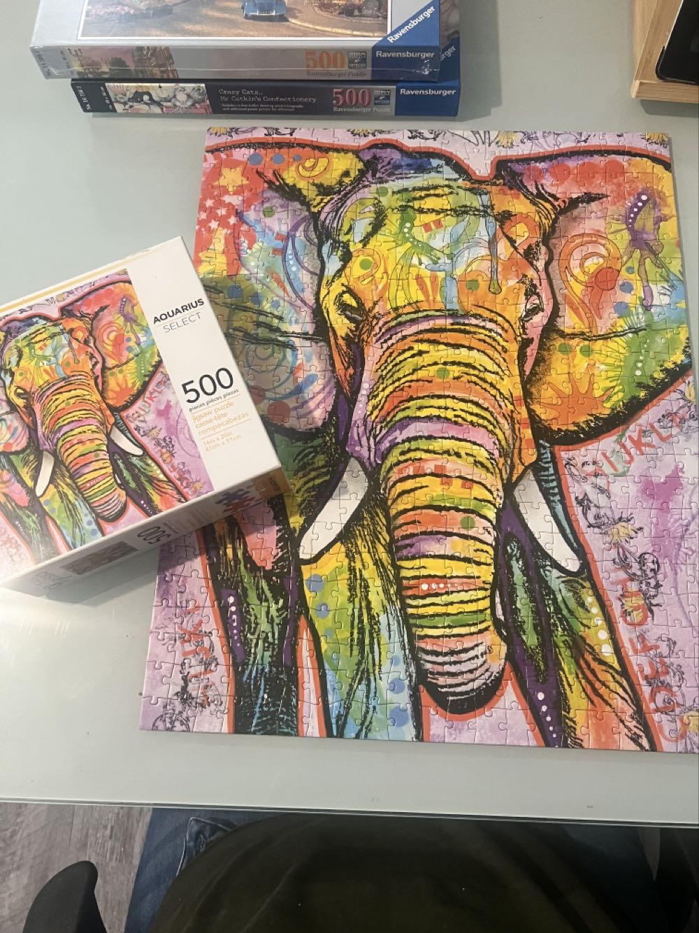Colorful Elephant - Aquarius puzzle collectible [Barcode 840391120525] - Main Image 3