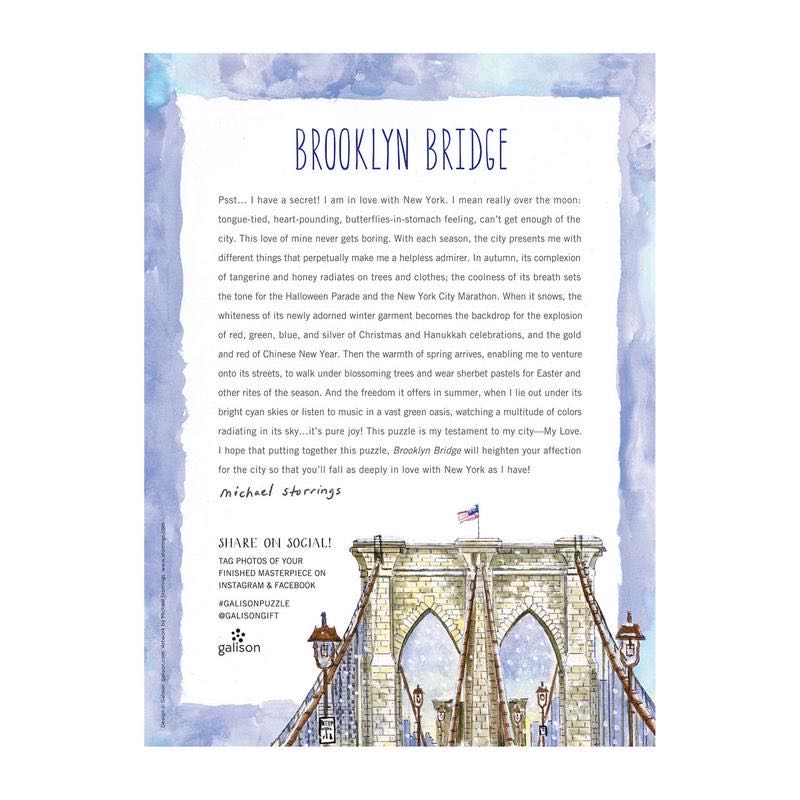 Brooklyn Bridge - Galison puzzle collectible [Barcode 9780735362673] - Main Image 4