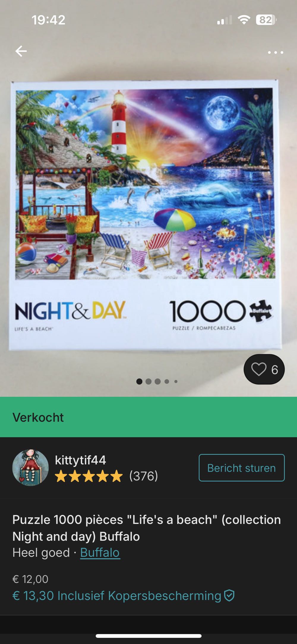 Life’s A Beach - Buffalo puzzle collectible [Barcode 079346118489] - Main Image 4