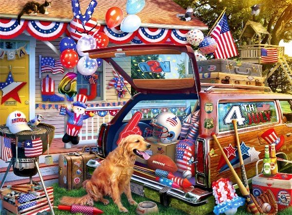 Patriotic Road Trip - Buffalo Games puzzle collectible [Barcode 079346119318] - Main Image 2