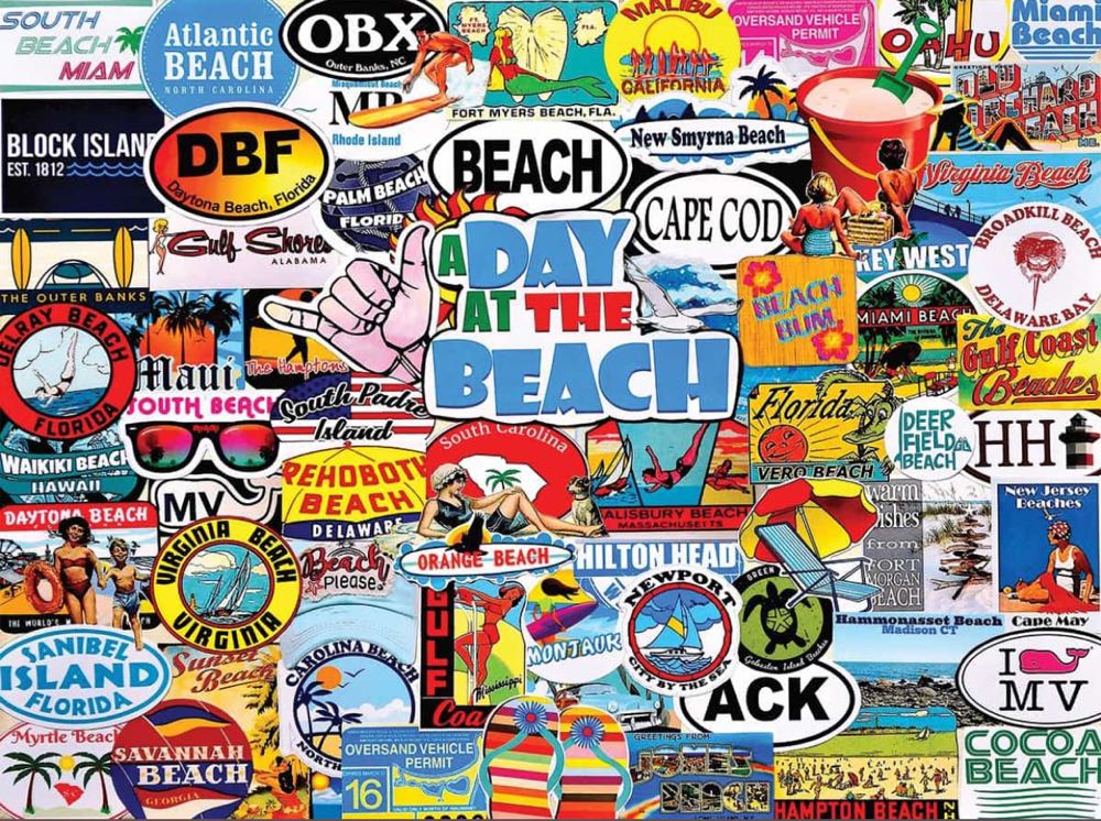 A Day At The Beach ( SAVE FOR GLENNA) - White Mountain Puzzles puzzle collectible [Barcode 724819261888] - Main Image 2
