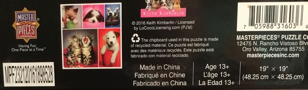 Insta Paws - Nuzzle Noses - Masterpieces Inc puzzle collectible [Barcode 705988316036] - Main Image 2