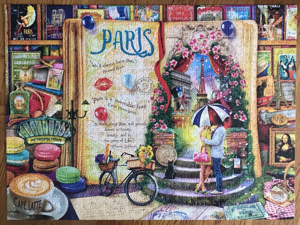 Aimee Stewart - Life Is An Open Book Paris - Buffalo Games puzzle collectible [Barcode 079346117437] - Main Image 2