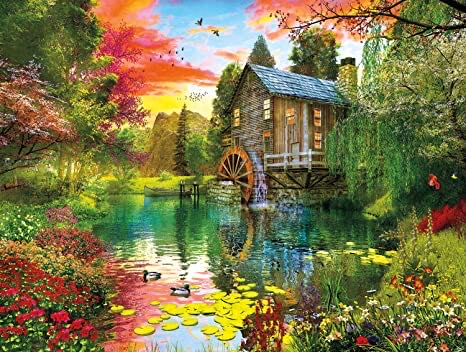 Sunset At the Mill - Buffalo Games puzzle collectible [Barcode 079346170968] - Main Image 2