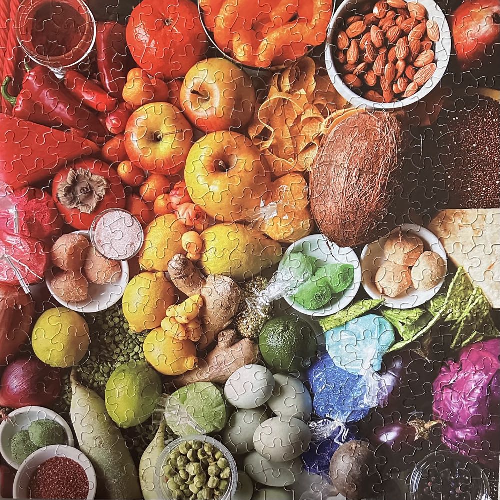 SOLD-Rainbow Fruits And Vegetables -  Ceaco puzzle collectible [Barcode 021081221245] - Main Image 2