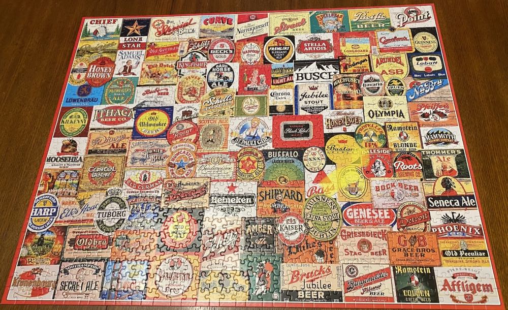 Beer Labels - White Mountain Puzzles puzzle collectible [Barcode 724819260331] - Main Image 3