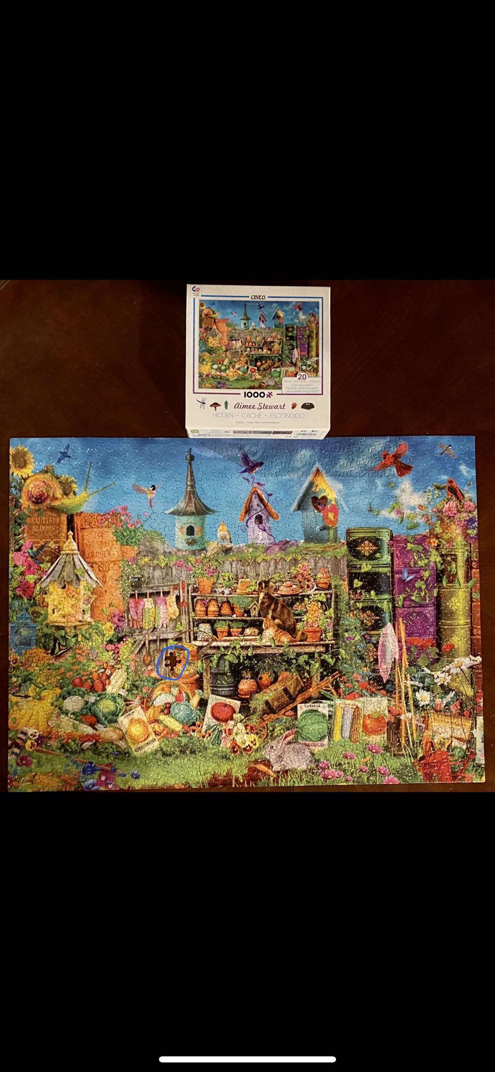 Hidden: In The Garden - COMPLETED AND SOLD - Ceaco puzzle collectible [Barcode 021081330664] - Main Image 2
