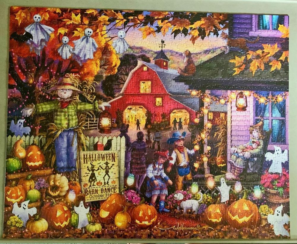 Halloween Barn Dance - Vermont Christmas Co. puzzle collectible [Barcode 819273020116] - Main Image 3