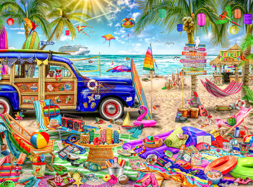 Beach Vacation - Buffalo Games puzzle collectible [Barcode 079346117529] - Main Image 2
