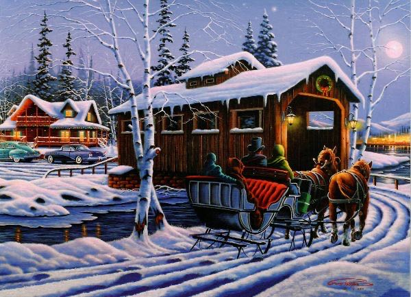 Romantic Christmas - Bits And Pieces puzzle collectible [Barcode 704812111274] - Main Image 2