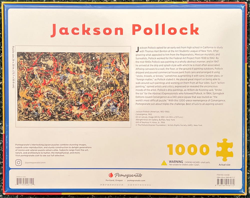 Convergence - Pomegranate Art Puzzle puzzle collectible [Barcode 9780764946172] - Main Image 2