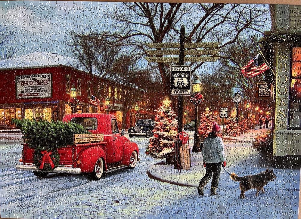 Christmas On Route 66 -  Ceaco puzzle collectible [Barcode 021081310000] - Main Image 3