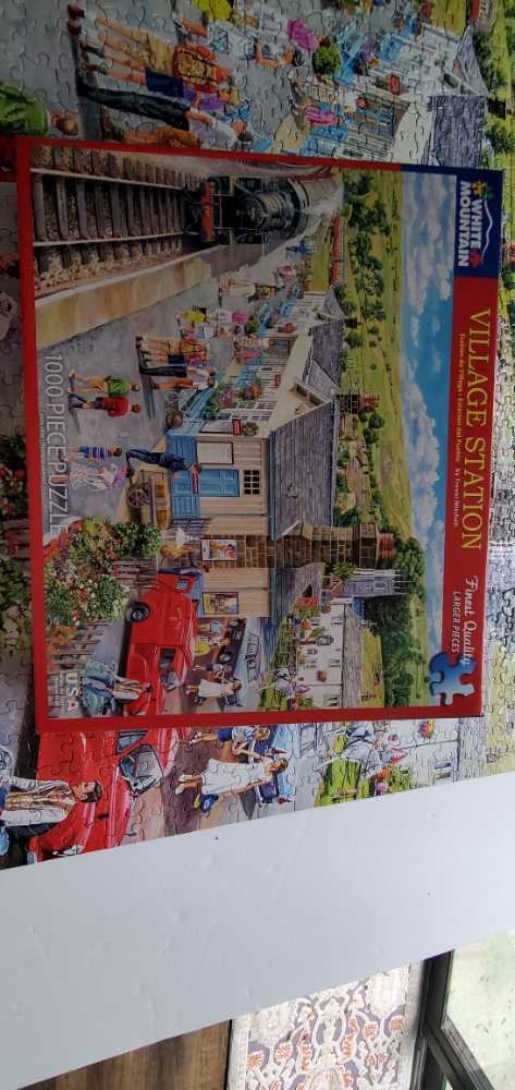 Village Station - White Mountain puzzle collectible [Barcode 724819262809] - Main Image 2