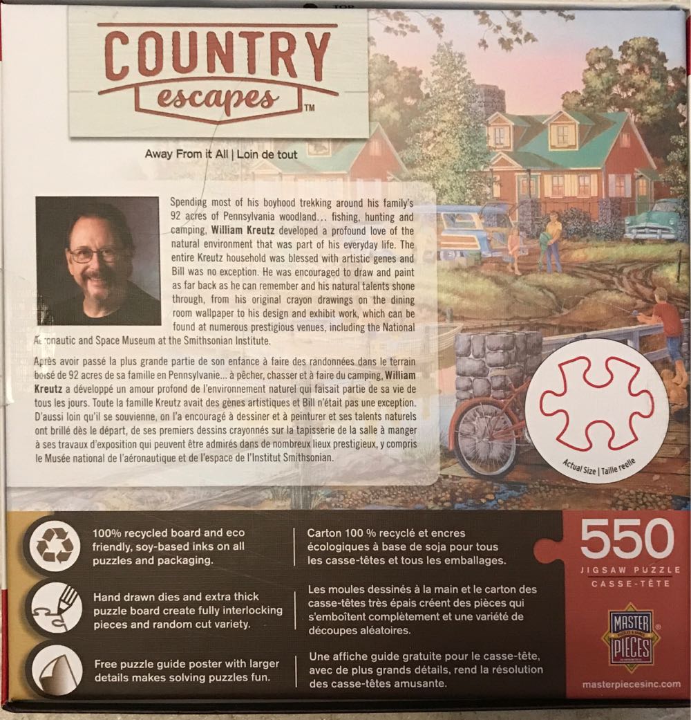 Away From It All - Master Pieces puzzle collectible [Barcode 705988319334] - Main Image 2