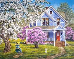 Lilacs And Lace - Bits And Pieces puzzle collectible [Barcode 704812454135] - Main Image 2