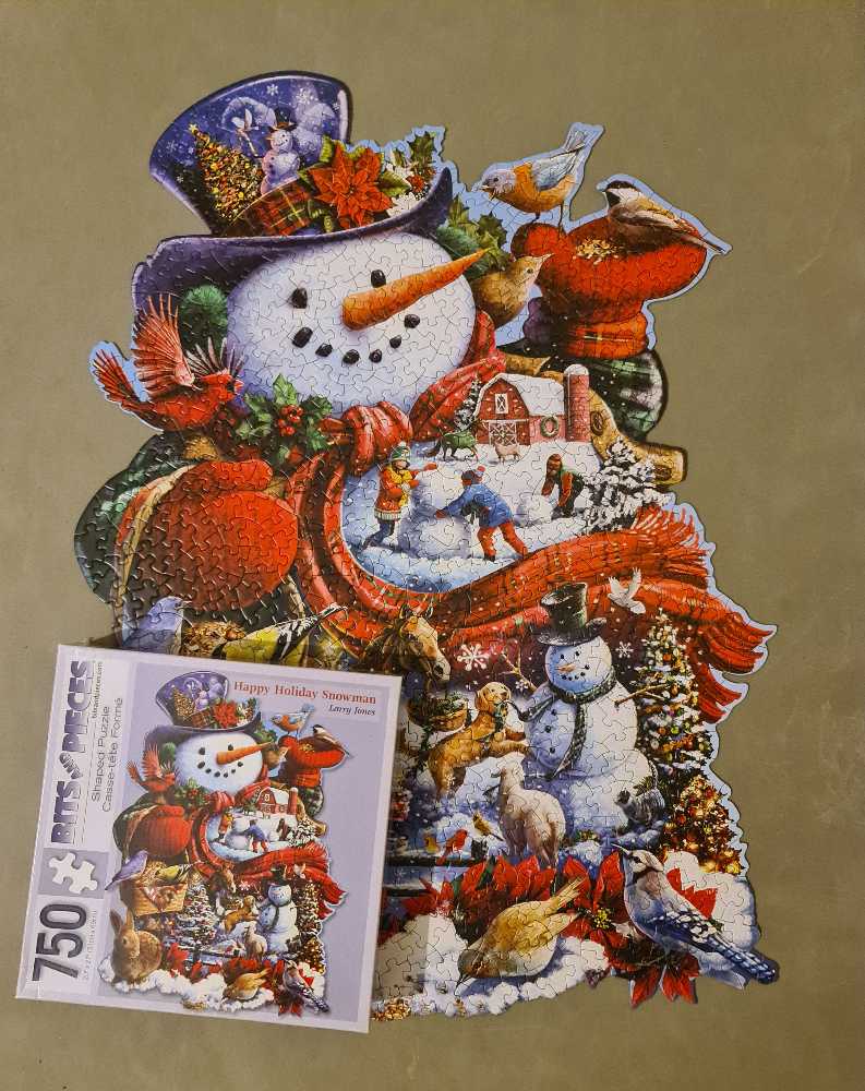 *Happy Holiday Snowman 😁 COMPLETED 06/12/2022 - Bits And Pieces puzzle collectible [Barcode 704812106225] - Main Image 3