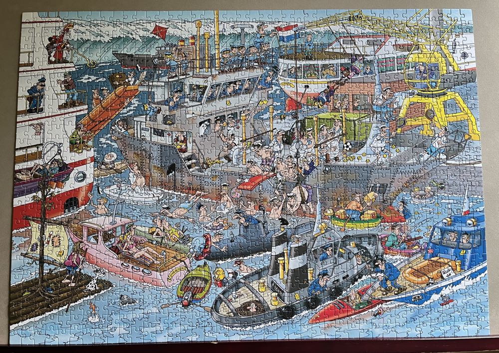 Chinese New Year | The Puzzle Factory | Sea Port - Jumbo puzzle collectible [Barcode 8710126815076] - Main Image 4